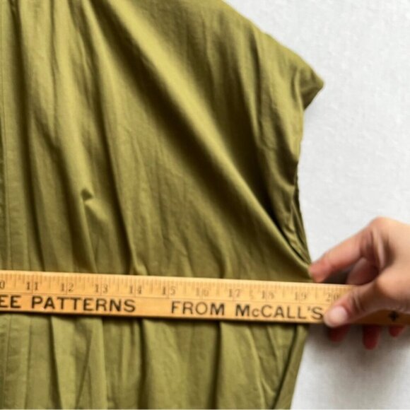 Zara Green v neck button button shirt maxi cotton dress Sz XS - Picture 13 of 15